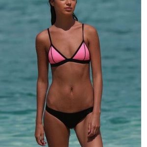 Pink triangl bikini top